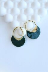 Zarif Çanta Tasarım Sallantılı Kadın Çelik Küpe