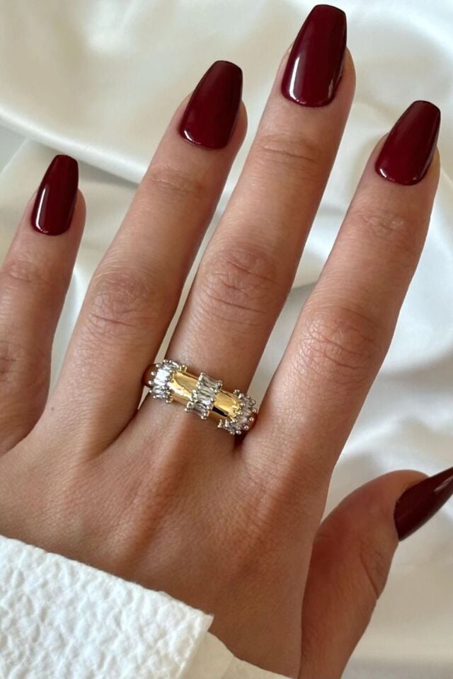 VIP %100 İthal Oval Ring Ayarlanabilir Kararmaz Garantili Kadın Çelik Yüzük