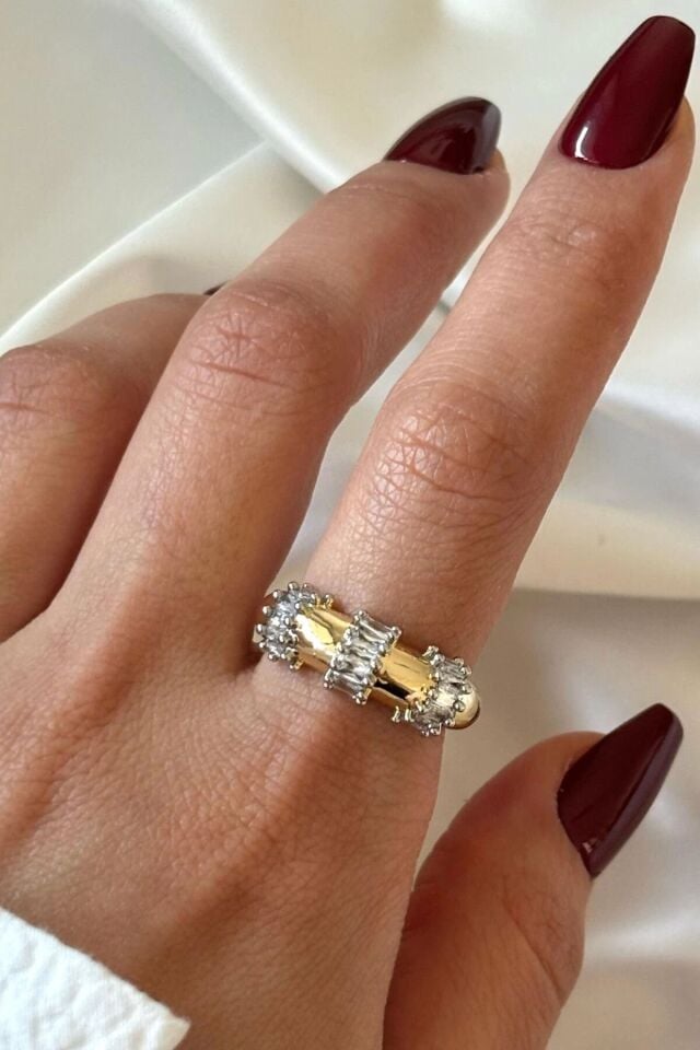 VIP %100 İthal Oval Ring Ayarlanabilir Kararmaz Garantili Kadın Çelik Yüzük