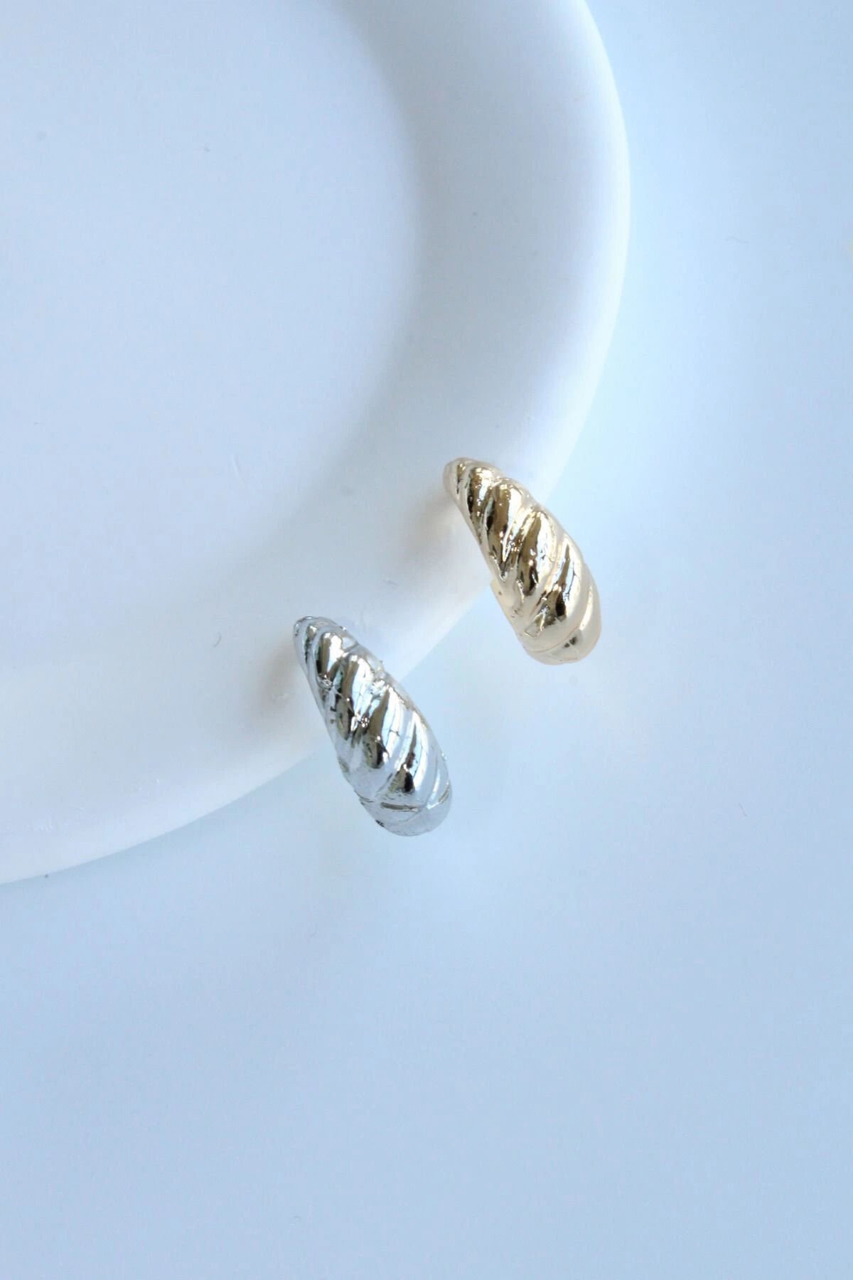 Burgu Tasarım Sıkıştırmalı Earcuff Kıkırdak Küpe