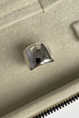 Özel Seri İthal Cilalı Kalın Ayna Model Bombe Tasarım Ayarlanabilir Kadın Çelik Yüzük