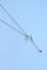 Uzak Şehir N Harfli Çelik Alya Kolye Kararmaz Renk Atmaz