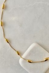 Özel Seri Oval Detaylı 45 Cm Kadın Çelik Kolye