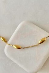 Özel Seri Oval Detaylı 45 Cm Kadın Çelik Kolye