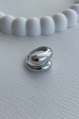 Özel Seri İthal Cilalı Damla Model Bombe Tasarım Ayarlanabilir Kadın Çelik Yüzük