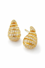 Exclusive Seri Zirkon Taşlı Gold Renk Ünlü Marka Model Kararma Yapmayan Kadın Şık Küpe