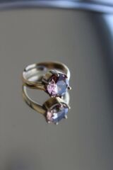 Vintage Seri Ayarlanabilir Paslanmaz Kararmaz Altı Kollu Oval Zultanit Doğal Taş Bronz Yüzük