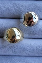 Yeni Sezon Nokta Tasarım Bombeli Cilalı Model Ayarlanabilir Kadın Çelik Yüzük