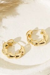 Yeni Sezon Bombeli Cilalı Katmanlı İstiridye Tasarım Model Kadın Çelik Küpe