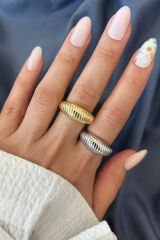 Yeni Sezon Textura Tasarım Ayarlanabilir Kadın Yüzük