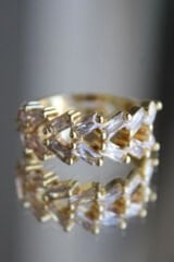 Yeni Sezon Çapraz Full Baget Zirkon Taşlı Model Ayarlanabilir Kadın Yüzük