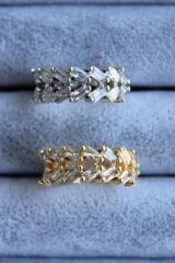 Yeni Sezon Çapraz Full Baget Zirkon Taşlı Model Ayarlanabilir Kadın Yüzük