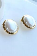 Premium Seri Düğme Tasarım Kararmaz Renk Atmaz Kadın Çelik Küpe