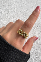 Yeni Sezon Infinity Knot Tasarım Ayarlanabilir Kadın Yüzük