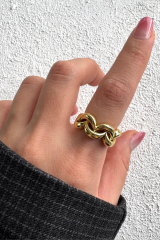 Yeni Sezon Infinity Knot Tasarım Ayarlanabilir Kadın Yüzük