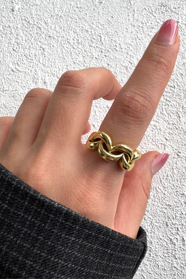 Yeni Sezon Infinity Knot Tasarım Ayarlanabilir Kadın Yüzük