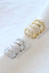 Çoklu Görünüm Zirkon Taşlı Minik Yıldızlı Model Earcuff Kıkırdak Küpe