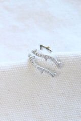 Çoklu Görünüm Zirkon Taşlı Sarmaşık Model Earcuff Kıkırdak Küpe