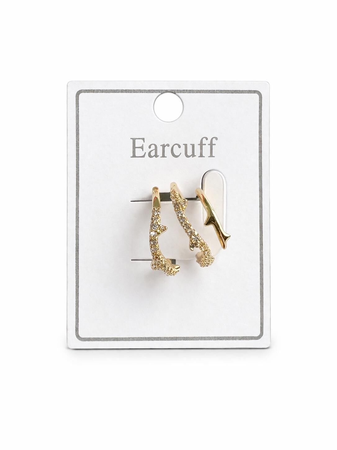 Çoklu Görünüm Zirkon Taşlı Sarmaşık Model Earcuff Kıkırdak Küpe