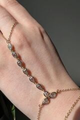 Damla Model Zirkon Taşlı Kararmaz Renk Atmaz Kadın Şahmeran