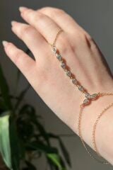 Damla Model Zirkon Taşlı Kararmaz Renk Atmaz Kadın Şahmeran