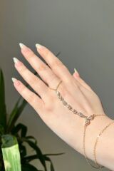 Damla Model Zirkon Taşlı Kararmaz Renk Atmaz Kadın Şahmeran