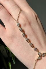 Damla Model Zirkon Taşlı Kararmaz Renk Atmaz Kadın Şahmeran