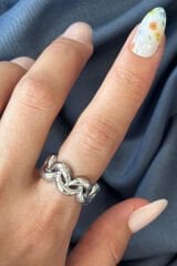 Yeni Sezon Infinity Knot Tasarım Ayarlanabilir Kadın Yüzük