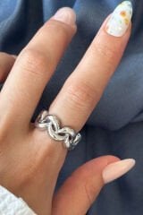 Yeni Sezon Infinity Knot Tasarım Ayarlanabilir Kadın Yüzük