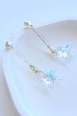 VIP Seri Sallantılı Zirkon Taşlı Yıldız Tasarım Kadın Çelik Küpe