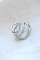 Çoklu Görünüm Zirkon Taşlı Sarmaşık Model Earcuff Kıkırdak Küpe