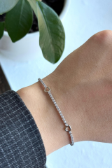 V.İ.P Seri Full Taşlı Su Yolu Çoklu İçi Boş Kalp Renk Atmaz Kararmaz Garantili Kadın Çelik Bileklik