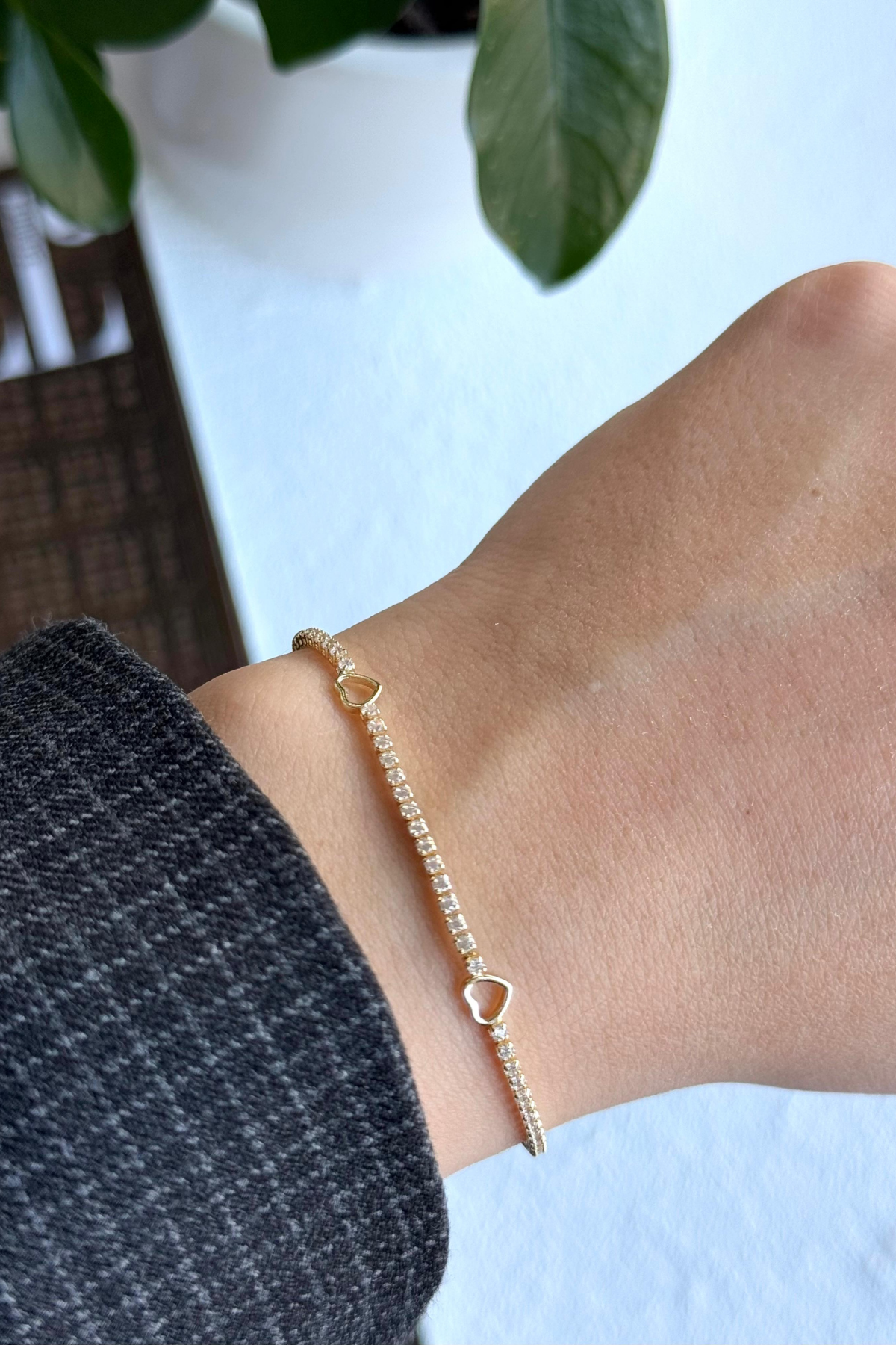 V.İ.P Seri Full Taşlı Su Yolu Çoklu İçi Boş Kalp Renk Atmaz Kararmaz Garantili Kadın Çelik Bileklik