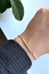 V.İ.P Seri Full Taşlı Su Yolu Çoklu İçi Boş Kalp Renk Atmaz Kararmaz Garantili Kadın Çelik Bileklik