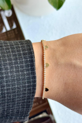 V.İ.P Seri Full Taşlı Su Yolu Çoklu Metal Kalp Renk Atmaz Kararmaz Garantili Kadın Çelik Bileklik