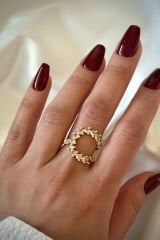 Premium Seri İvy Flower Ayarlanabilir Kadın Yüzük