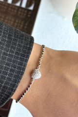 V.İ.P Seri Ezme Zincirli Full Taşlı Kalp Model Renk Atmaz Kararmaz Garantili Kadın Çelik Bileklik