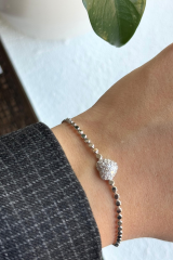 V.İ.P Seri Ezme Zincirli Full Taşlı Kalp Model Renk Atmaz Kararmaz Garantili Kadın Çelik Bileklik