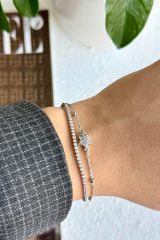 Yeni Sezon Çift Sıra Yıldız Zincirli Su Yolu Renk Atmaz Kararmaz Garantili Kadın Çelik Bileklik