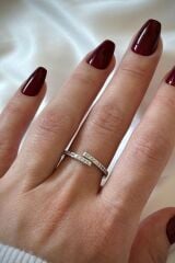 Premium Seri İnce Sarmal Tasarım Ayarlanabilir Kadın Çelik Yüzük