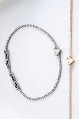 V.İ.P Seri Full Taşlı Su Yolu Kalp Model Renk Atmaz Kararmaz Garantili Kadın Çelik Bileklik