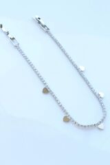 V.İ.P Seri Full Taşlı Su Yolu Çoklu Metal Kalp Renk Atmaz Kararmaz Garantili Kadın Çelik Bileklik