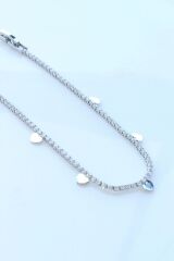 V.İ.P Seri Full Taşlı Su Yolu Çoklu Metal Kalp Renk Atmaz Kararmaz Garantili Kadın Çelik Bileklik