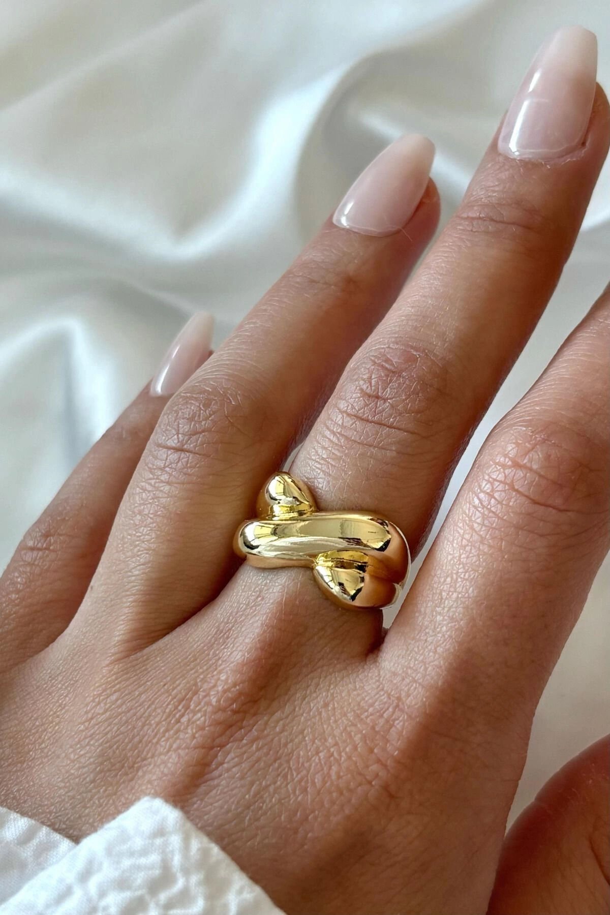 Premium Seri X Tasarım Cilalı Ayarlanabilir Kadın Çelik Yüzük