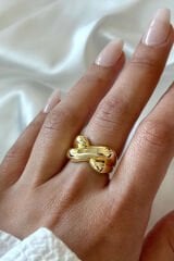 Premium Seri X Tasarım Cilalı Ayarlanabilir Kadın Çelik Yüzük