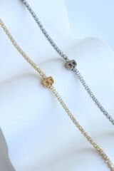 İthal Seri B Harfi Su Yolu Kadın Çelik Bileklik Kararmaz Renk Atmaz