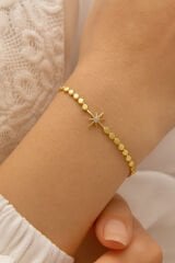 Yeni Sezon Ezme Zincirli Kuzey Yıldızı Model Renk Atmaz Kararmaz Garantili Kadın Çelik Bileklik