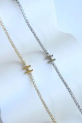 İthal Seri H Harfi Su Yolu Kadın Çelik Bileklik Kararmaz Renk Atmaz