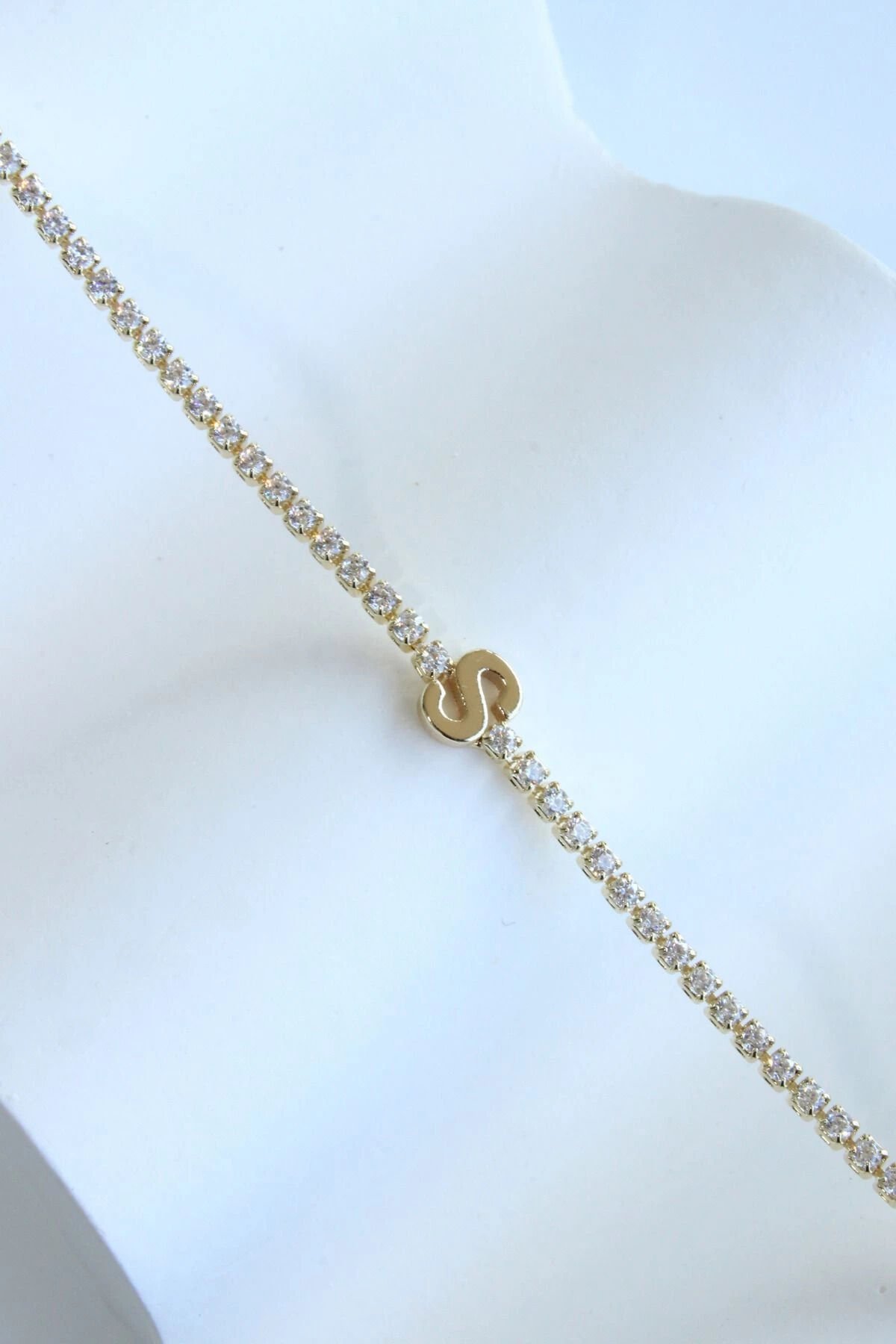 İthal Seri S Harfi Su Yolu Kadın Çelik Bileklik Kararmaz Renk Atmaz