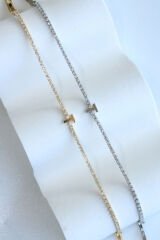 İthal Seri T Harfi Su Yolu Kadın Çelik Bileklik Kararmaz Renk Atmaz